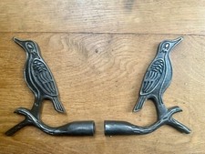 Rustic curtain FINIALS valance pole rail drapery Ends Hanging Metal rod Finials