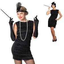 Black Tassles Flapper Dress