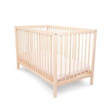 Baby Cot Crib Wooden 120x60cm with Adjustable Height Levels Excluding Mattress