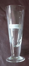 Clear Glass. Bud Flower Vase. Thick Stem. 17cm Tall.