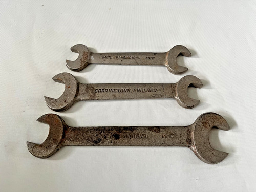 Vintage spanners blue - 3x,