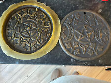 Latex Rubber Mould Pentagram Triple Moon Garden Wall plaque Wiccan Witch mold