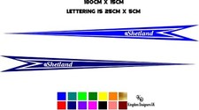 Shetland Design - vinyl Decal sticker for Boats/cruisers/cabin boats