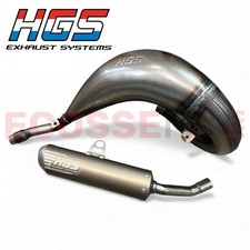 YAMAHA YZ125 FULL HGS EXHAUST BARE METAL HEADER SHORTY TAIL PIPE 2022-2025