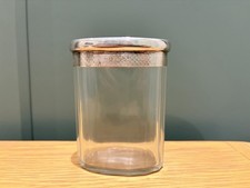 Solid Silver Cut Glass Dressing Table Jar Finnigans London 1926 42g Engine Turn