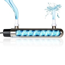 12W Inline Aquarium UV Light Clarifier for Koi Pond Small Pool Filter Cold Pl...