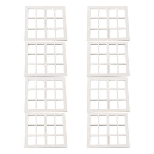 8pcs miniature wooden window - wooden,