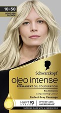 Schwarzkopf Oleo Intense Permanent Oil Colour 10-50 Light Ash Blonde Hair Dye Pe