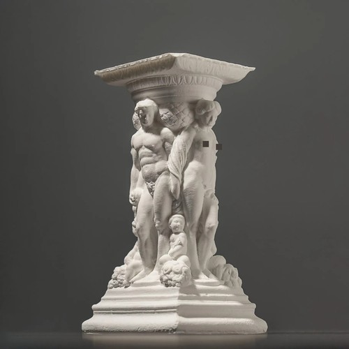 Ornate roman column pedestal - column,