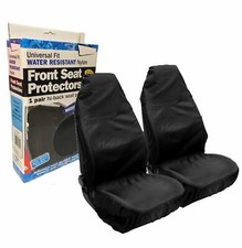 Mini BMW Hatch First Car Front Seat Protector Covers Water Resistant Pair  Black