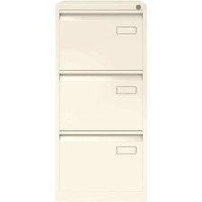 Bisley 3-Drawer Lockable Filing Cabinet Chalk White Steel Office Storage Unit