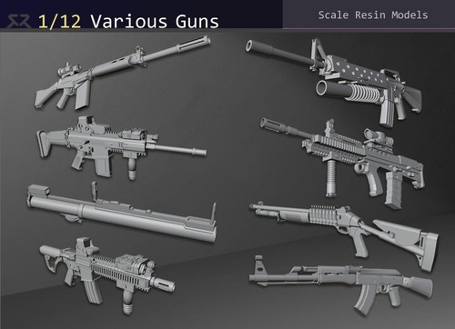 Guns sa80 mk17 ak47 - 1/12, mk17,