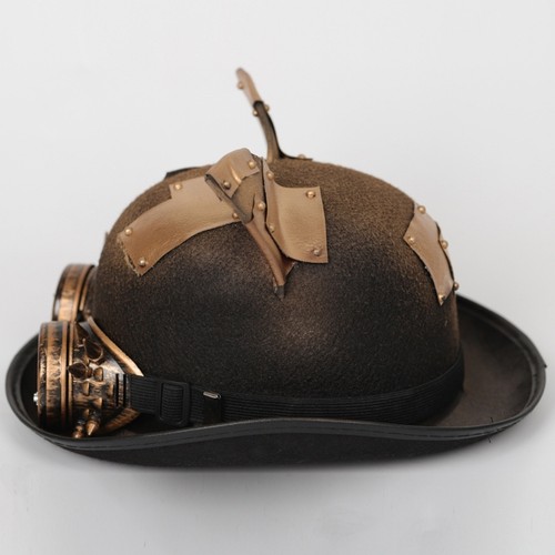 Gothic brimmed hat steampunk - hat,
