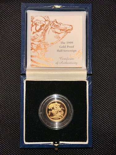 1999 gold proof half sovereign - proof,