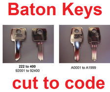 2 x Replacement Baton Keys Cut to Code Filing Cabinets Lockers & Desks FREE P&P