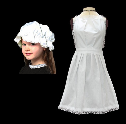 Child long apron cap - apron,