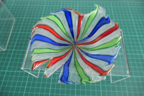 Murano latticework glass - , dish