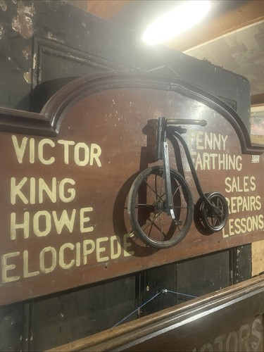 Vintage penny farthing sign - penny,