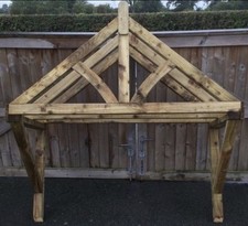 2 m timber Curved porch wood canopy