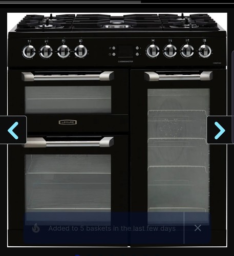 Range cooker duel fuel black - range,