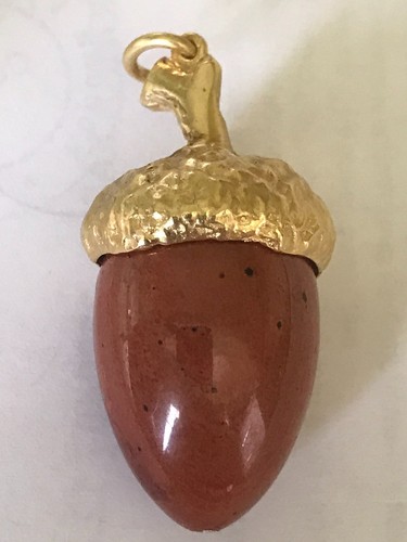 Silver faberge acorn pedant - silver,