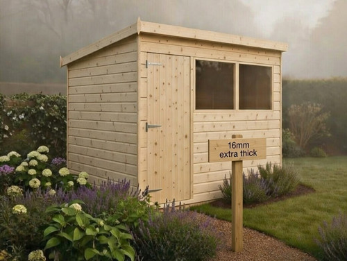 Wooden pent garden - wooden, shed