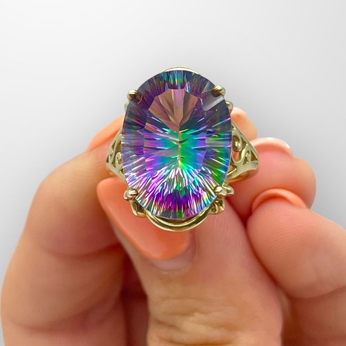 Gold ring mystic - gold, 9carat