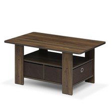 Furinno ANDREY Coffee Table, Modern Coffee Table, Side Table, Columbia Walnut