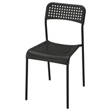 Durable Plastic Black Chair for Indoor and Outdoor Seatings Lightweight Designed