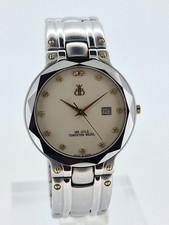 Brooks & Bentley Tungsten Watch Swiss Quartz 18K GP Sapphire Crystal New Battery