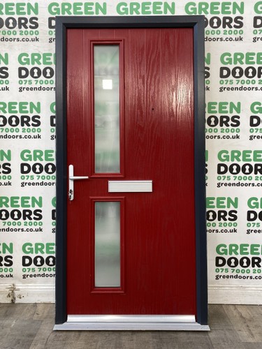 Red composite front door - red,