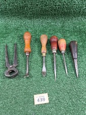 Vintage Upholstery/Leather Working Tools Tack Staple Awl. Old Tools (#439)