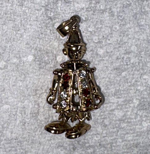 9ct yellow gold clown - gold,