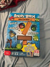 Angry Birds Knock On Wood Version 2 Red Chuck And Bomb Mattel Rare Retired Item.