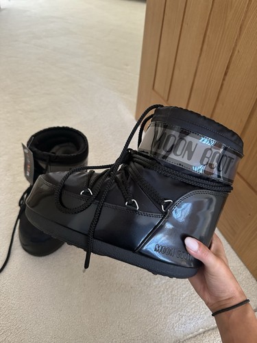 Black ankle moon boots - moon,