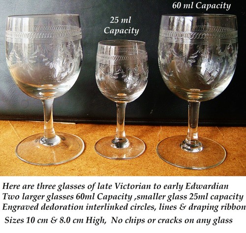 Late victorian glasses - ,