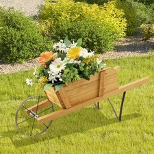 Wooden Wheelbarrow Planter