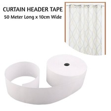 Curtain Header Tape White High