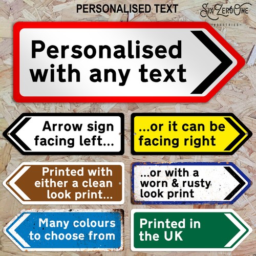 Personalised arrow metal sign - arrow,