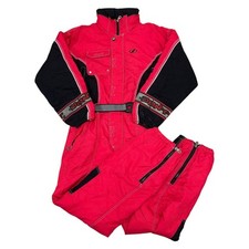 Vintage Nordica One Piece Ski Suit 90s Retro Winter Outdoor Red Mens Large