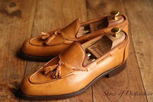 Trickers tan leather tasselled - leather,