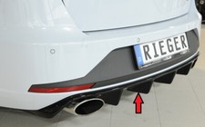 Seat Leon Cupra ST Estate (2013-2016) RIEGER Rear Bumper Diffuser Gloss Black