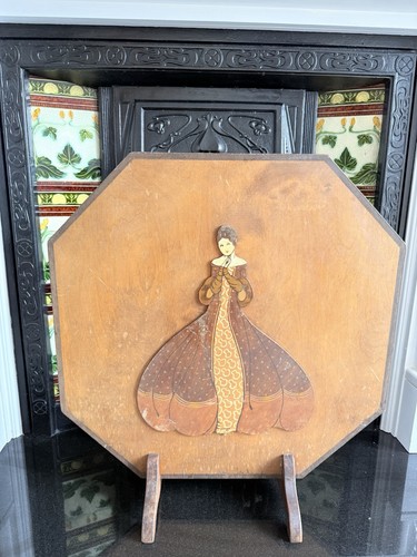 Antique art deco fire - deco, screen