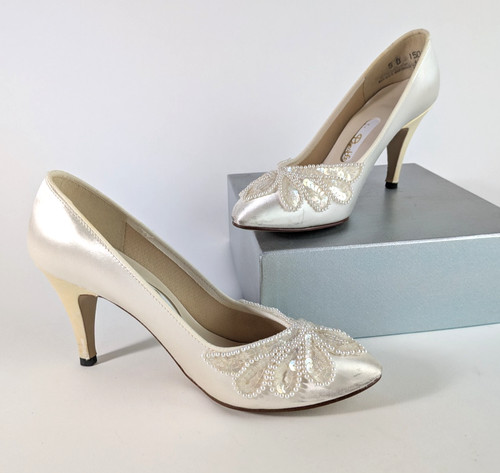 Vintage dyeables white satin - vintage,