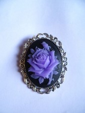 Light Purple Rose Brooch