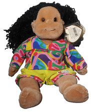 Retired 1997 TY Beanie Kids Calypso Beanbag Plush Doll Toy 10 Inch Fancy Hair