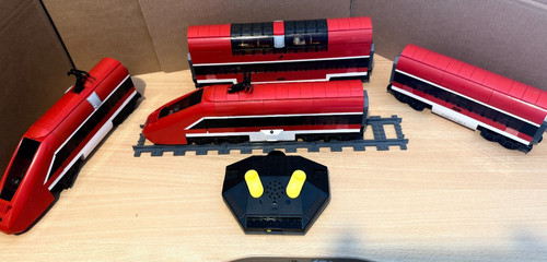 Lego train custom red - train,