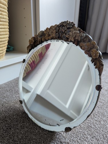 Barbola vintage round mirror - vintage,