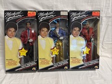 Set Of 3 Michael Jackson Dolls beat it, Grammy awards, thriller. All brand new