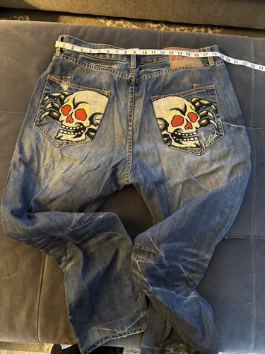 Y2k 2008 hardy denim jeans - ed,